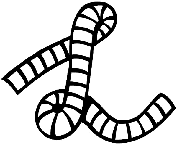 The letter 'L' in rope design vinyl sticker. Customize on line. Numbers 065-1777
